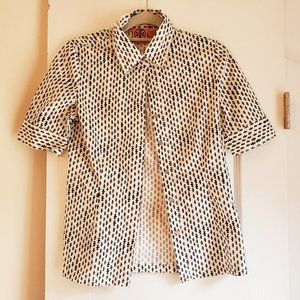Tory Burch White/Black Dress Shirt